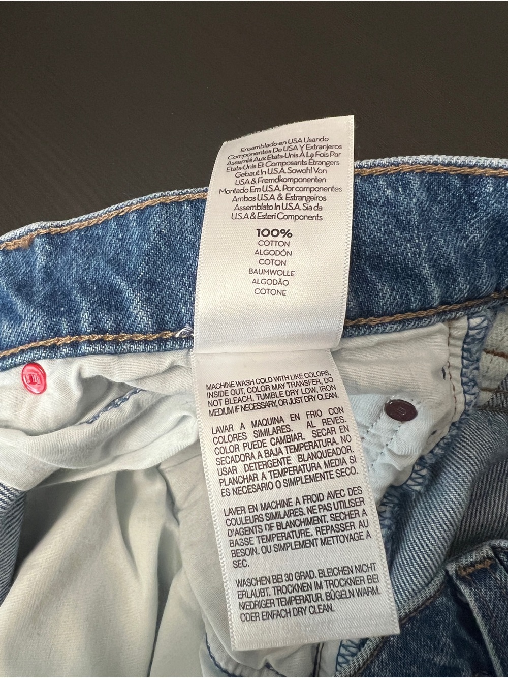 Mother Snacks! Funnel Heel Cuff Jeans Delicious Memories Blue Size 28 Wide Leg - Picture 12 of 15